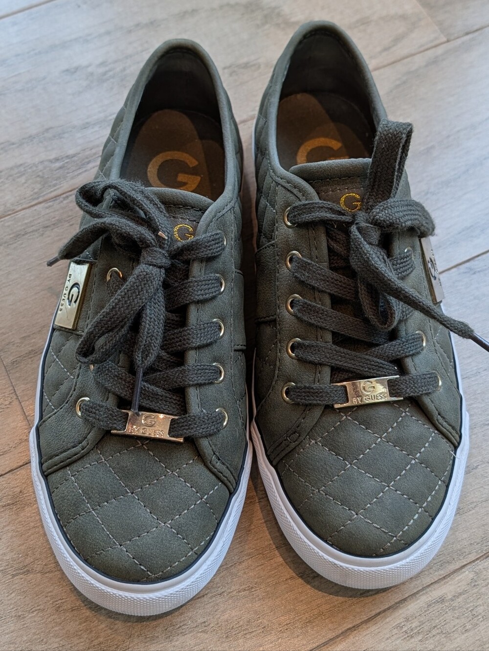 GUESS backer 2 quilted olive sneakers 7